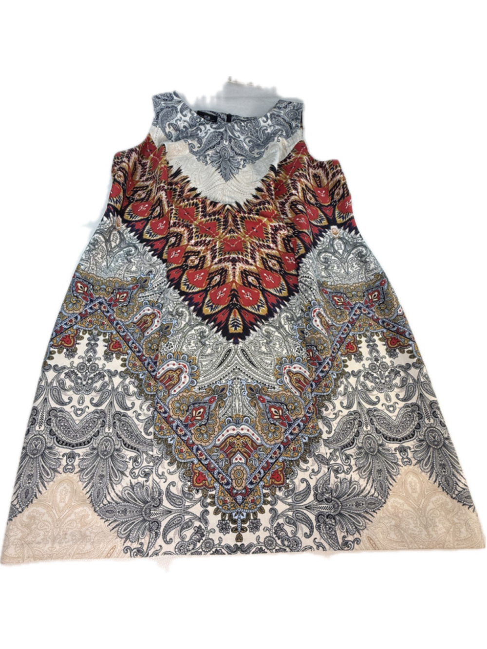 AGB Dress Women’s 20W Paisley Boho Shift Dress Multicolor Sleeveless Plus Size